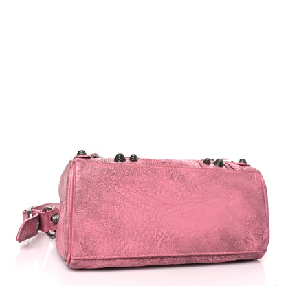 Balenciaga Agneau Arena Dirty Effect Mini Le Cagole Duffle Crossbody Bag Sweet Pink 4 of 9