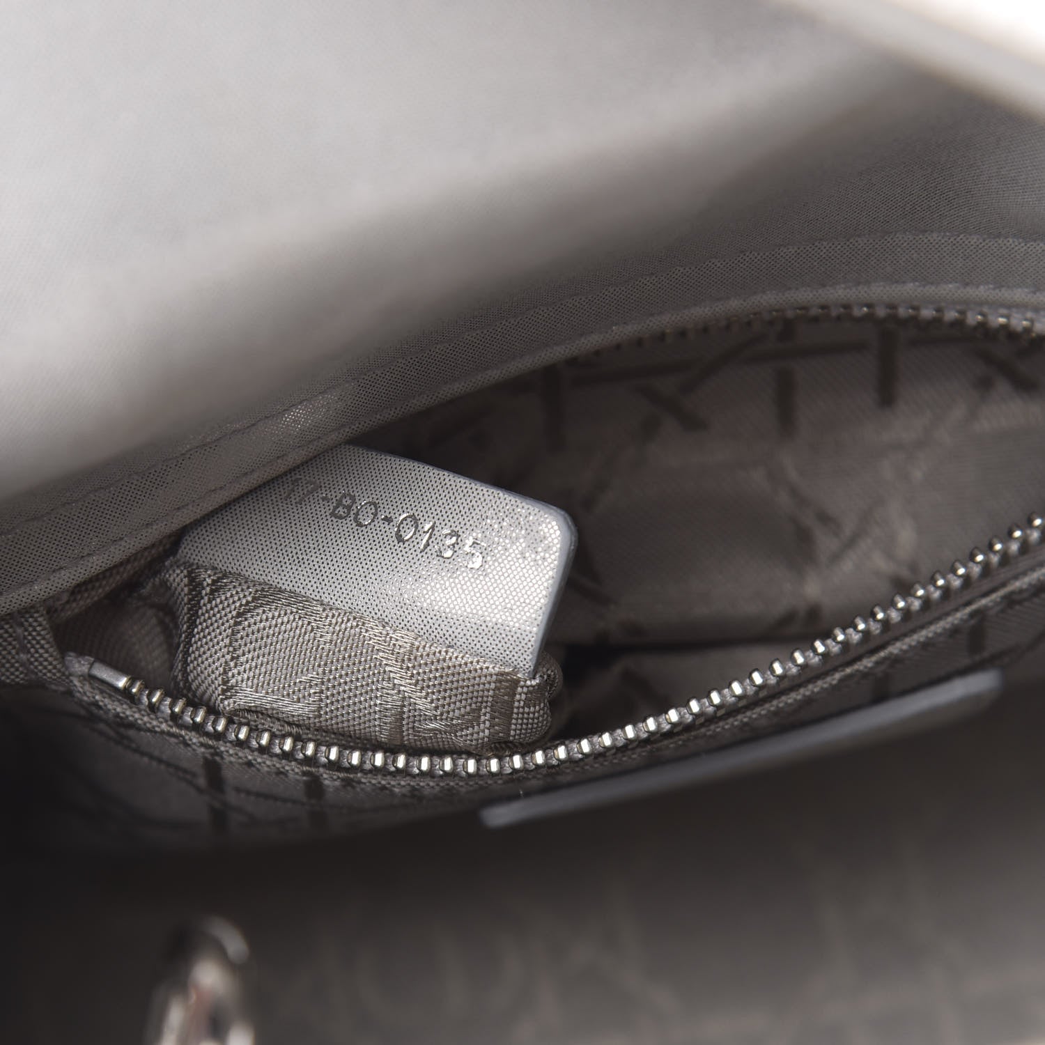 Christian Dior Metallic Lambskin Cannage Mini Lady Dior Silver 7 of 13