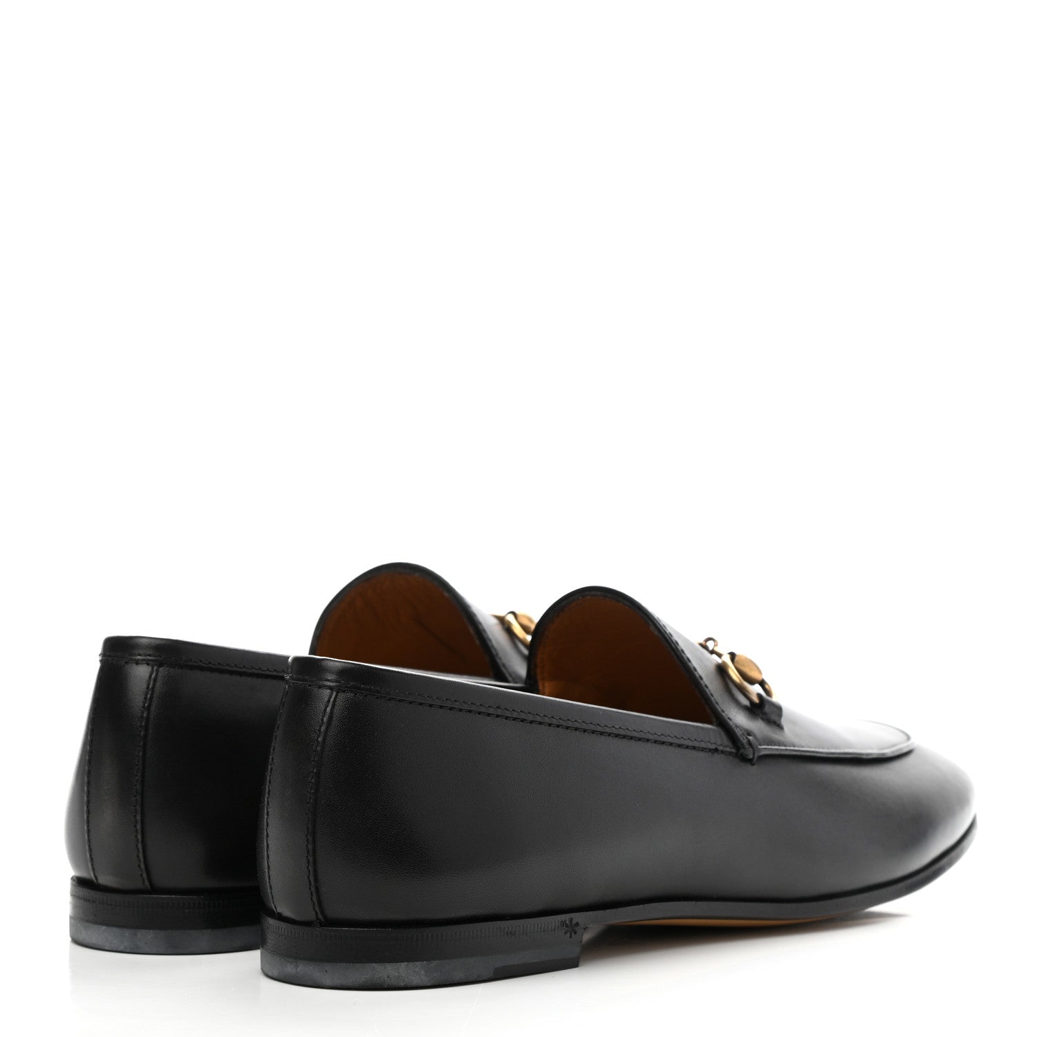 Gucci Calfskin Womens Jordaan Loafers 37.5 Black 4 of 8