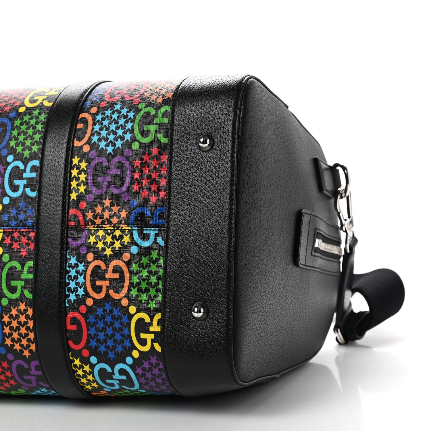 Gucci GG Supreme Monogram Psychedelic Duffle Bag Black Multicolor 9 of 9