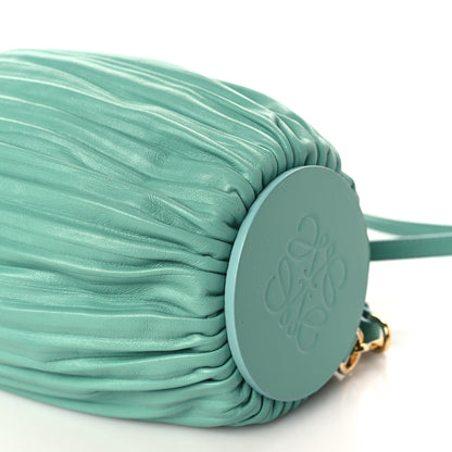 Loewe Lambskin Pleated Bracelet Pouch Shoulder Bag Fresh Mint 8 of 8