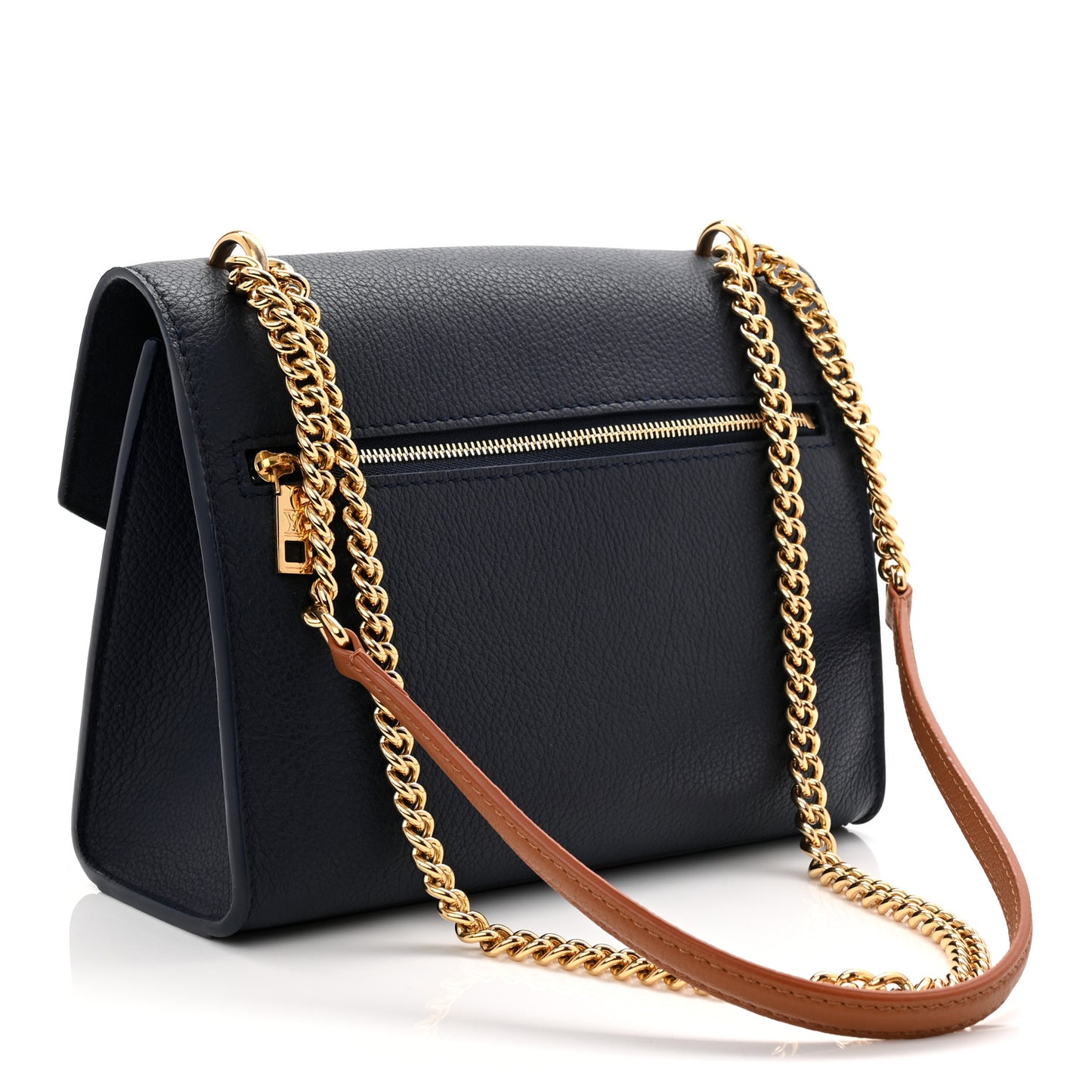 Soft Calfskin Mylockme Chain Bag BB Navy