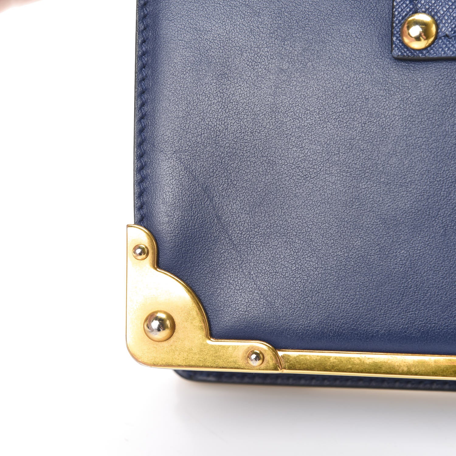 Prada City Calf Saffiano Astrology Cahier Bag Bluette Black 11 of 12