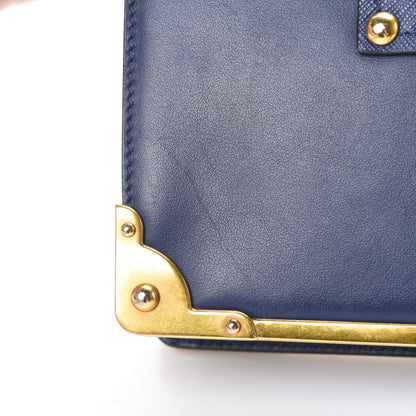 Prada City Calf Saffiano Astrology Cahier Bag Bluette Black 11 of 12