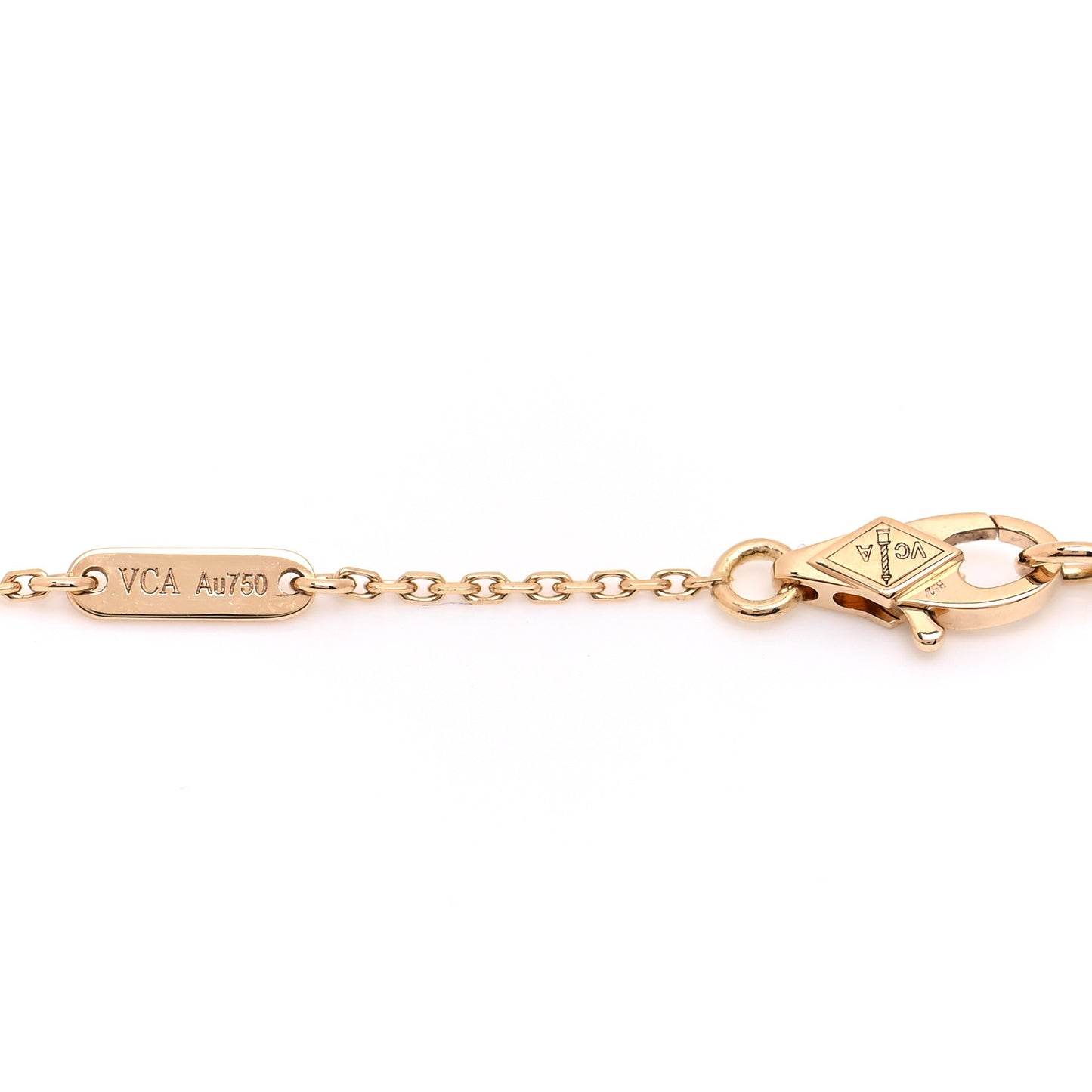 18K Yellow Gold Mother of Pearl Sweet Alhambra Pendant Necklace