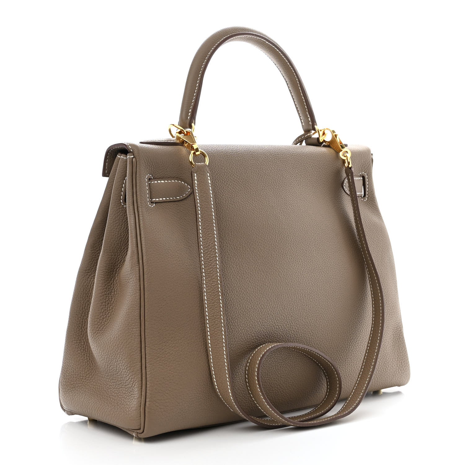 Hermes Togo Kelly Retourne 32 Etoupe 3 of 14