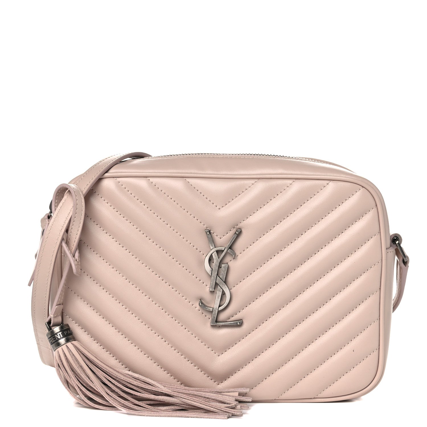 Saint Laurent Calfskin Matelasse Monogram Lou Camera Bag Nude Powder 1 of 10