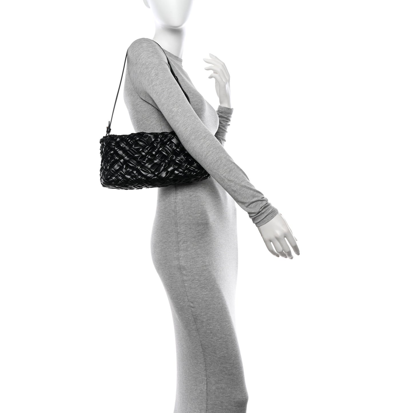 Calfskin Intrecciato Kalimero Cha-Cha Clutch Black