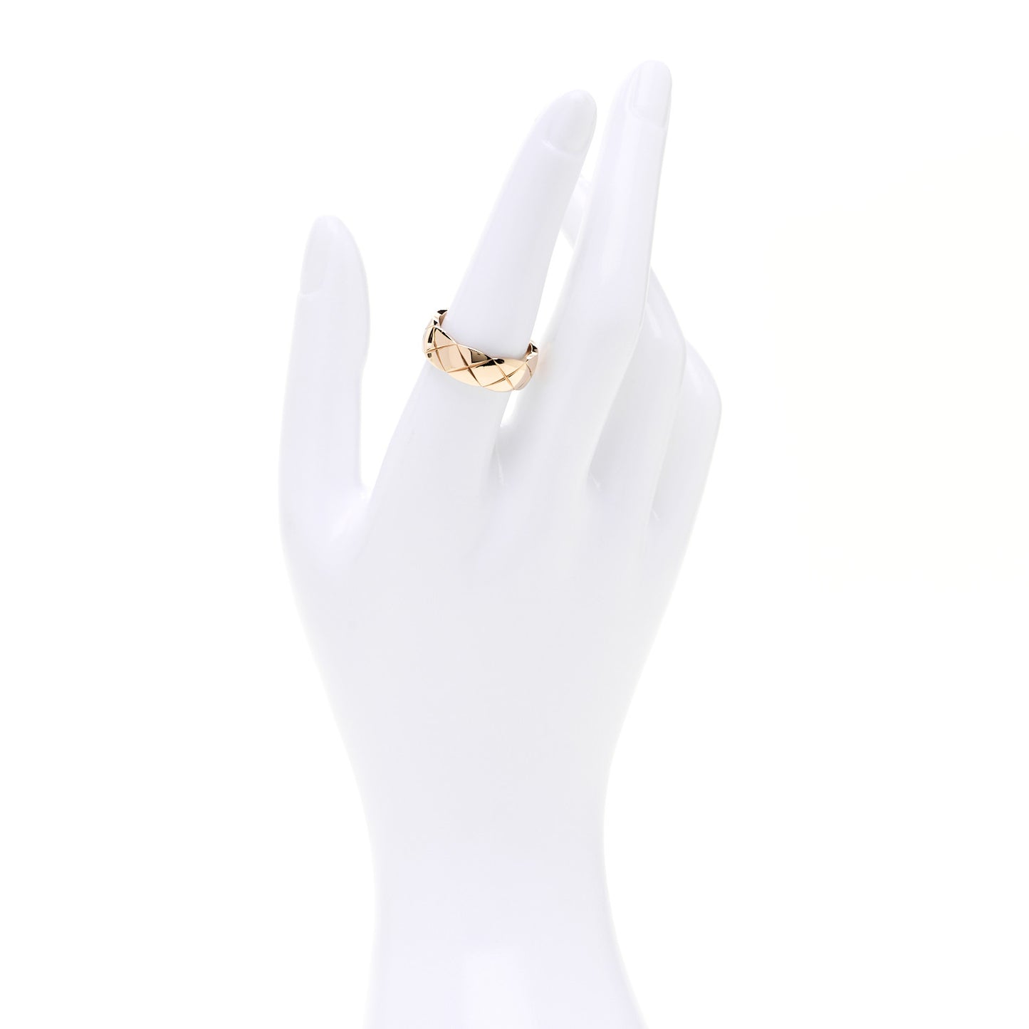 18K Beige Gold Diamond Small Coco Crush Ring 56 7.75