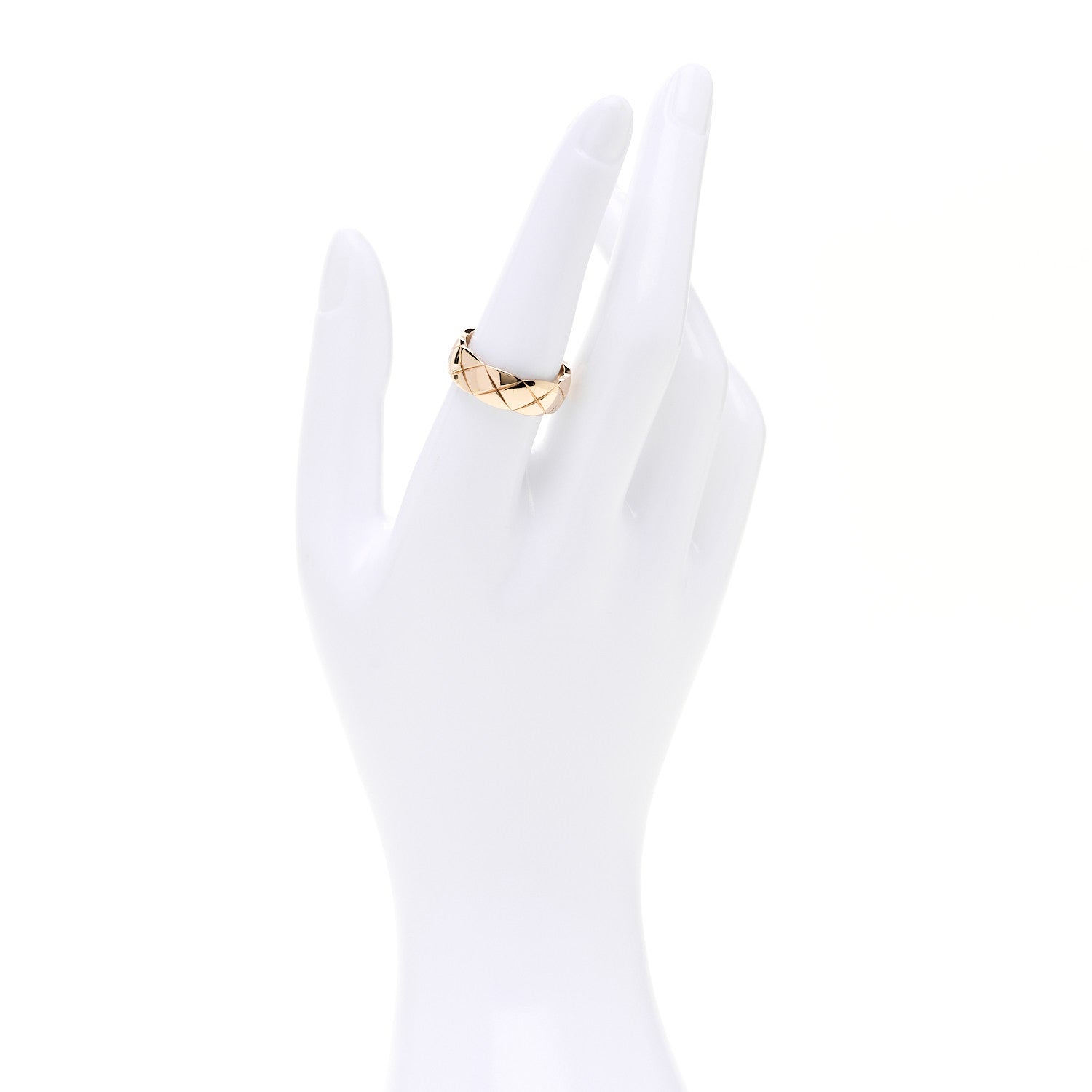 Chanel 18K Beige Gold Diamond Small Coco Crush Ring 56 7.75 2 of 7