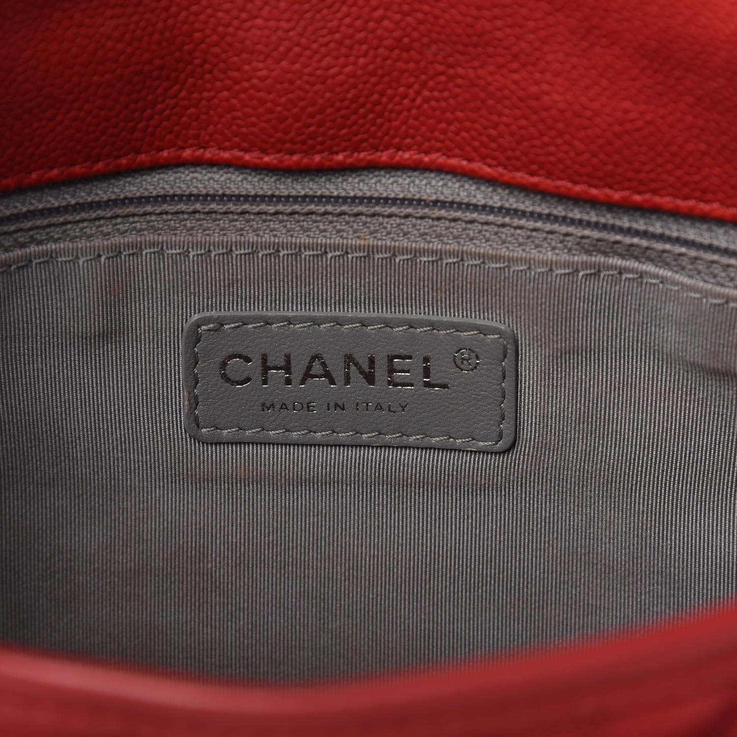 Chanel Caviar Quilted Medium French Riviera Flap Red 8 of 12