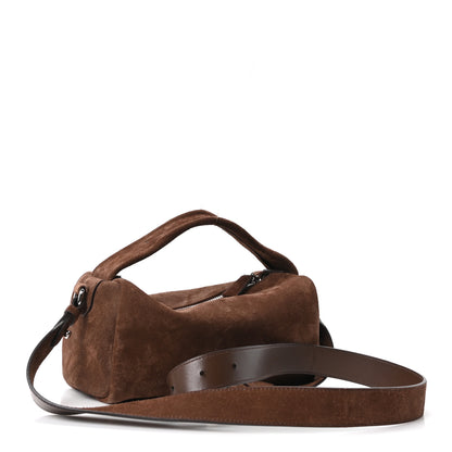 Prada Scamosciato Top Handle Shoulder Bag Cacao 3 of 9