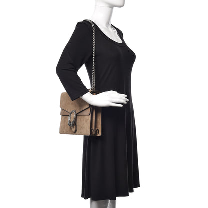 Gucci Suede Medium Dionysus Shoulder Bag Taupe 2 of 9