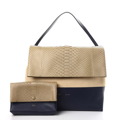 Celine Python Smooth Calfskin All Soft Shoulder Bag 3 of 11