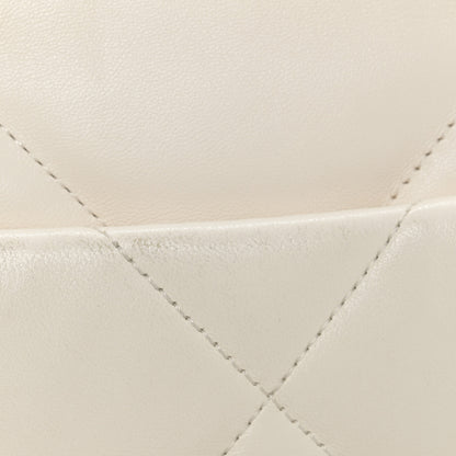 Chanel Lambskin Quilted Medium Chanel 19 Flap White 11 of 12