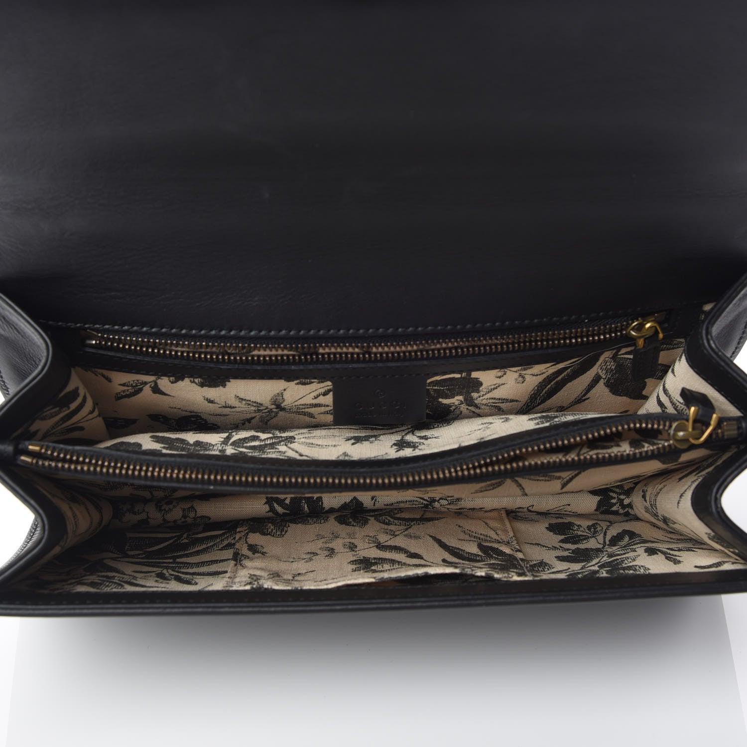 Gucci Calfskin Animalier Shoulder Bag Black 7 of 13