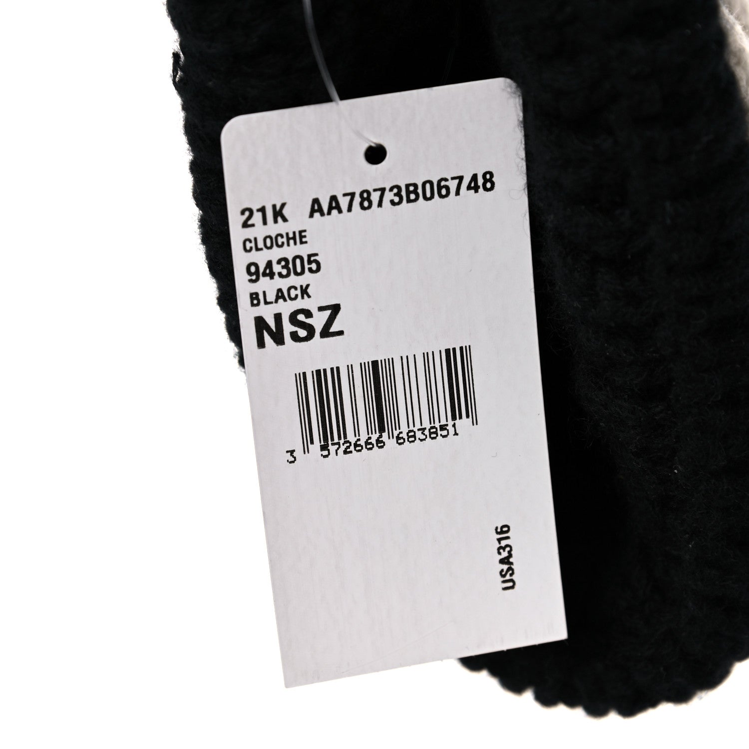 Chanel Cashmere CC Beanie Hat Black White 6 of 7