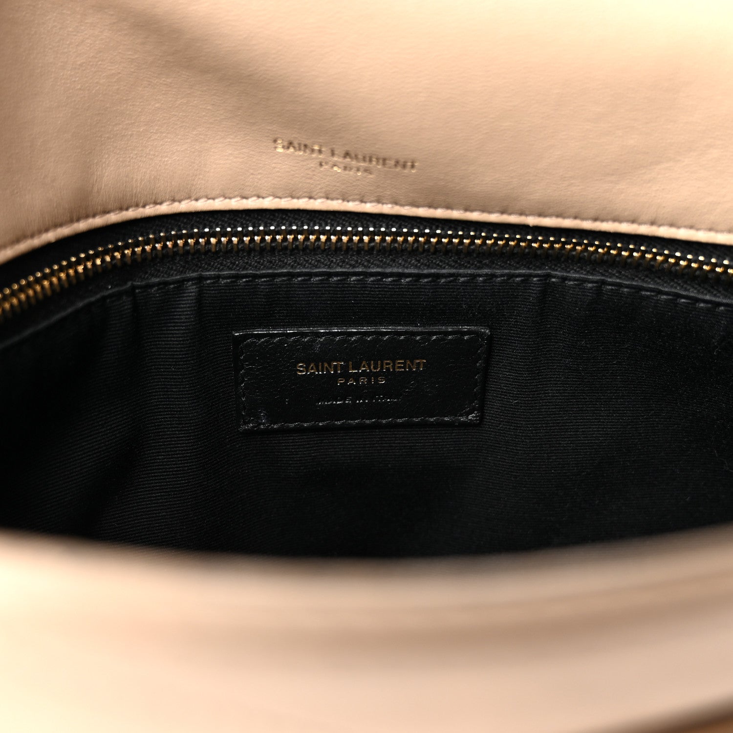 Saint Laurent Lambskin Matelasse Monogram Medium Niki Chain Satchel Dark Beige 6 of 12