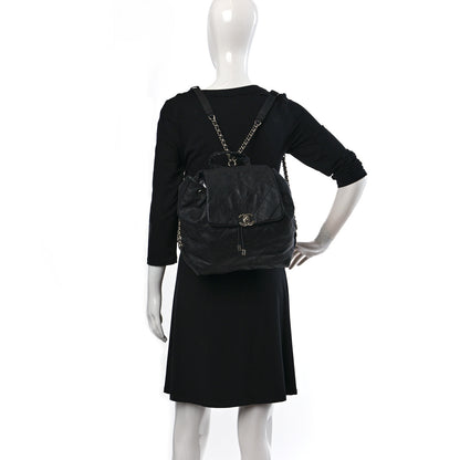Chanel Grained Calfskin Stitched Braided With Style Backpack Black 2 of 9