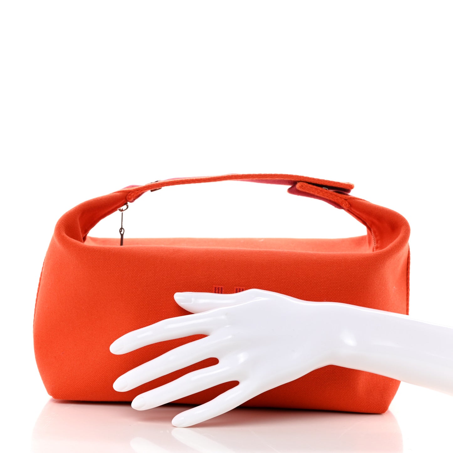Canvas Large Bride-A-Brac Pouch Orange Feu Burgundy