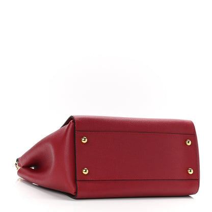 Burberry Soft Grain Calfskin Medium Buckle Tote Parade Red 4 of 12