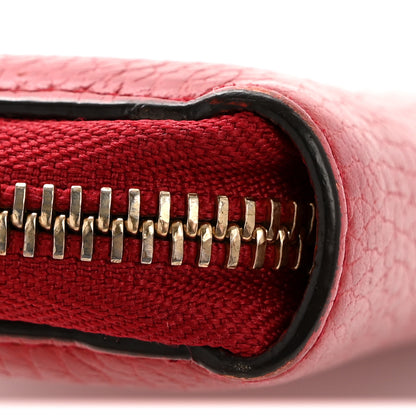 Gucci Dollar Calfskin GG Zip Around Wallet Red 9 of 9