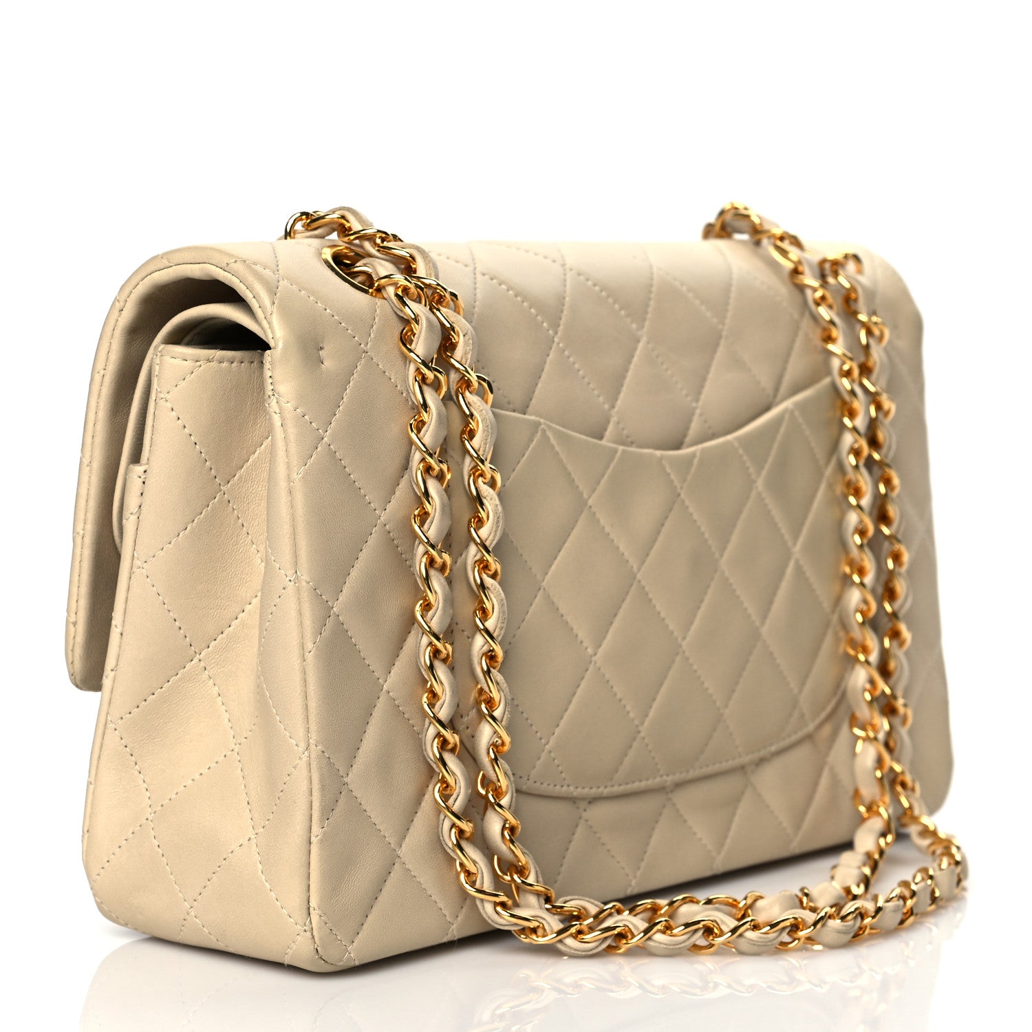 Chanel Lambskin Quilted Small Double Flap Beige 2 of 13