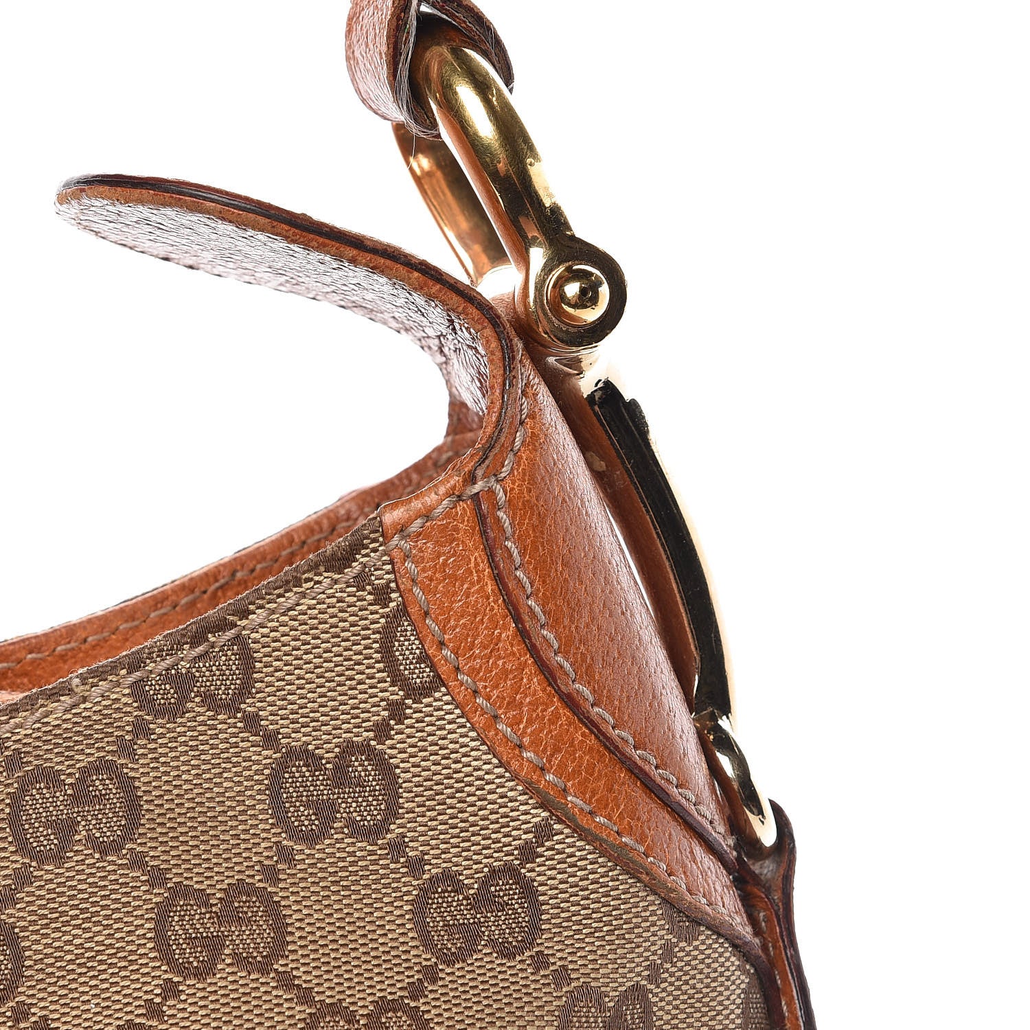 Gucci Monogram Creole Hobo Tobacco 19 of 22