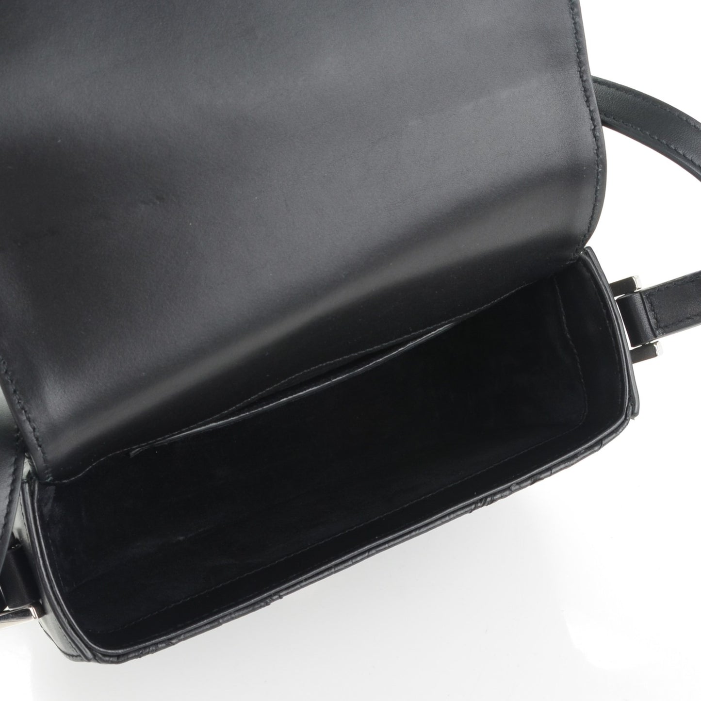 Reptile Calfskin Embossed Patchwork Small Classic Monogram Universite Bag Black