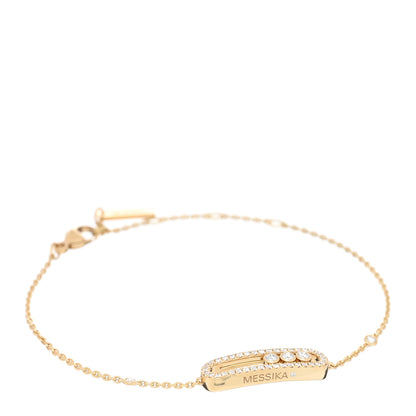 Messika 18K Yellow Gold Diamond Classic Baby Move Pave Bracelet 1 of 4