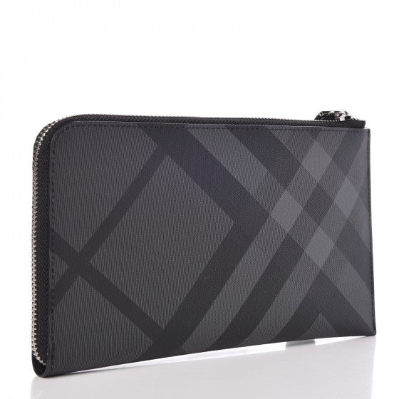 Burberry London Check Large Travel Wallet Black 3 of 9