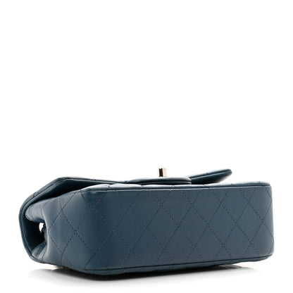 Chanel Lambskin Quilted Mini Rectangular Flap Dark Blue 4 of 10