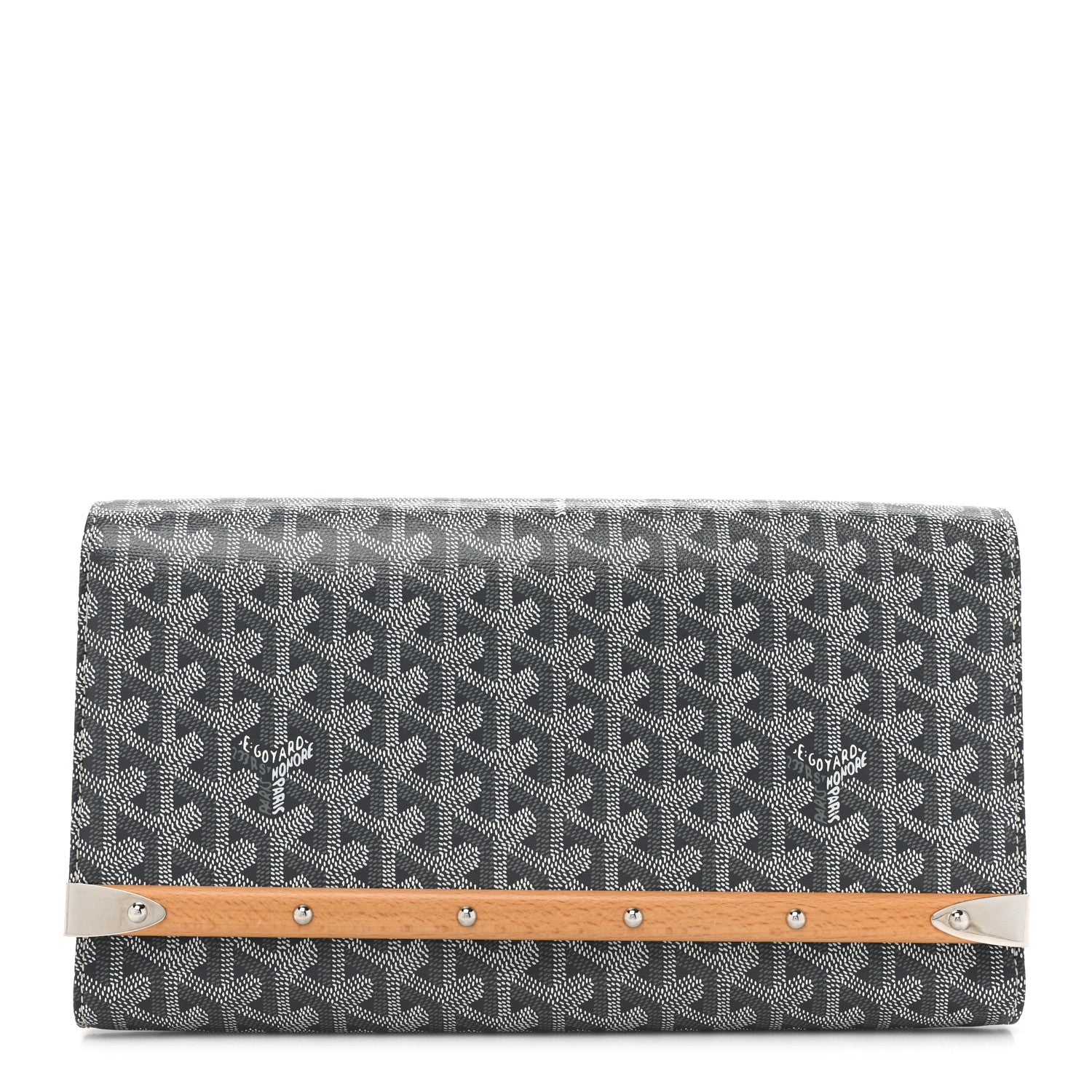 Goyard Goyardine Monte Carlo Bois Clutch Grey 1 of 11