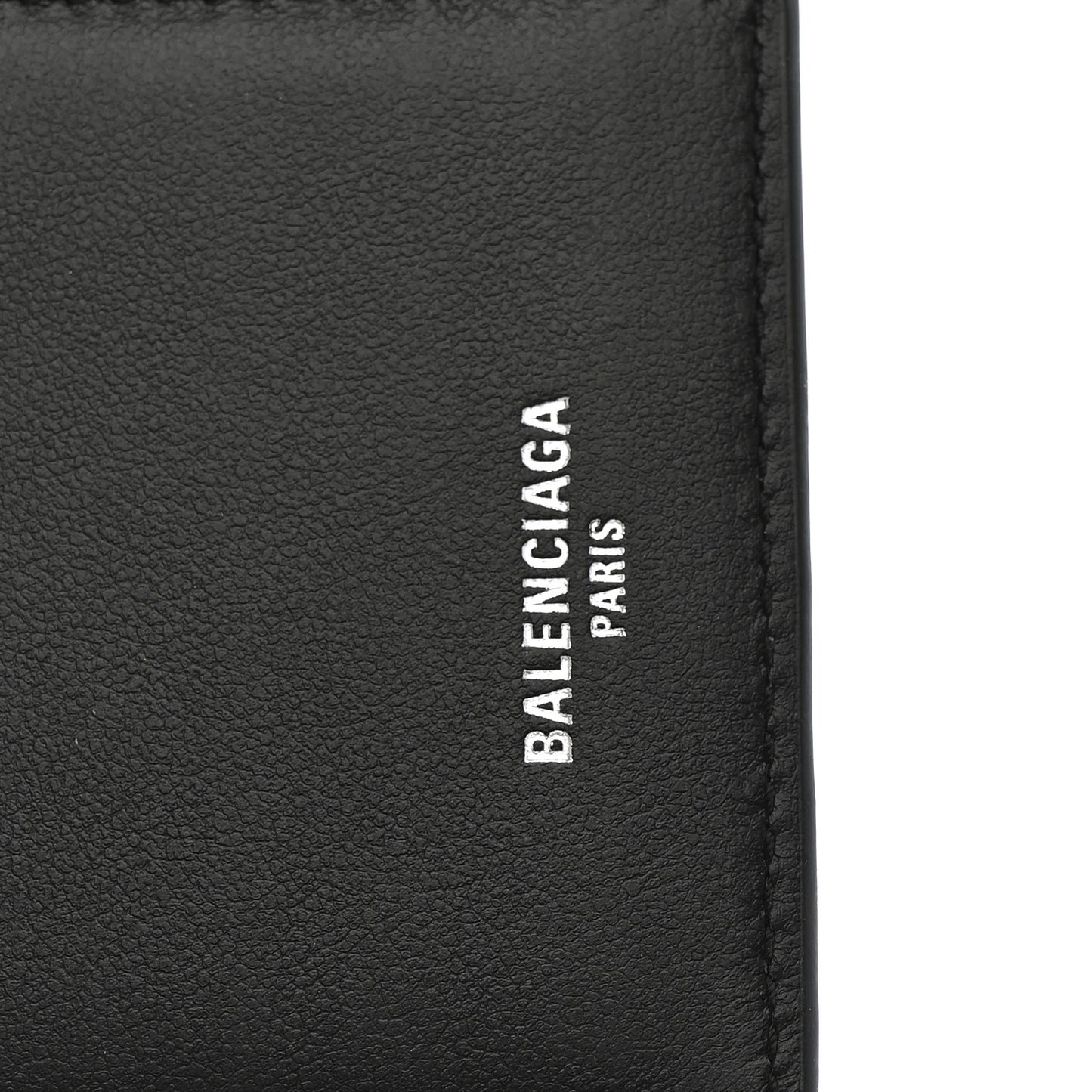 Textured Calfskin Passport Holder Black