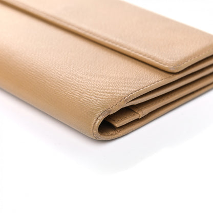 Chanel Grained Calfskin CC Button Long Wallet Beige 10 of 14