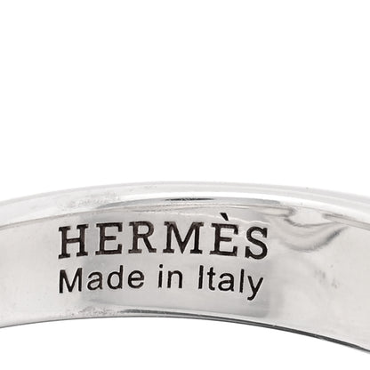Hermes Sterling Silver PM Galop Ring 51 5.75 5 of 6