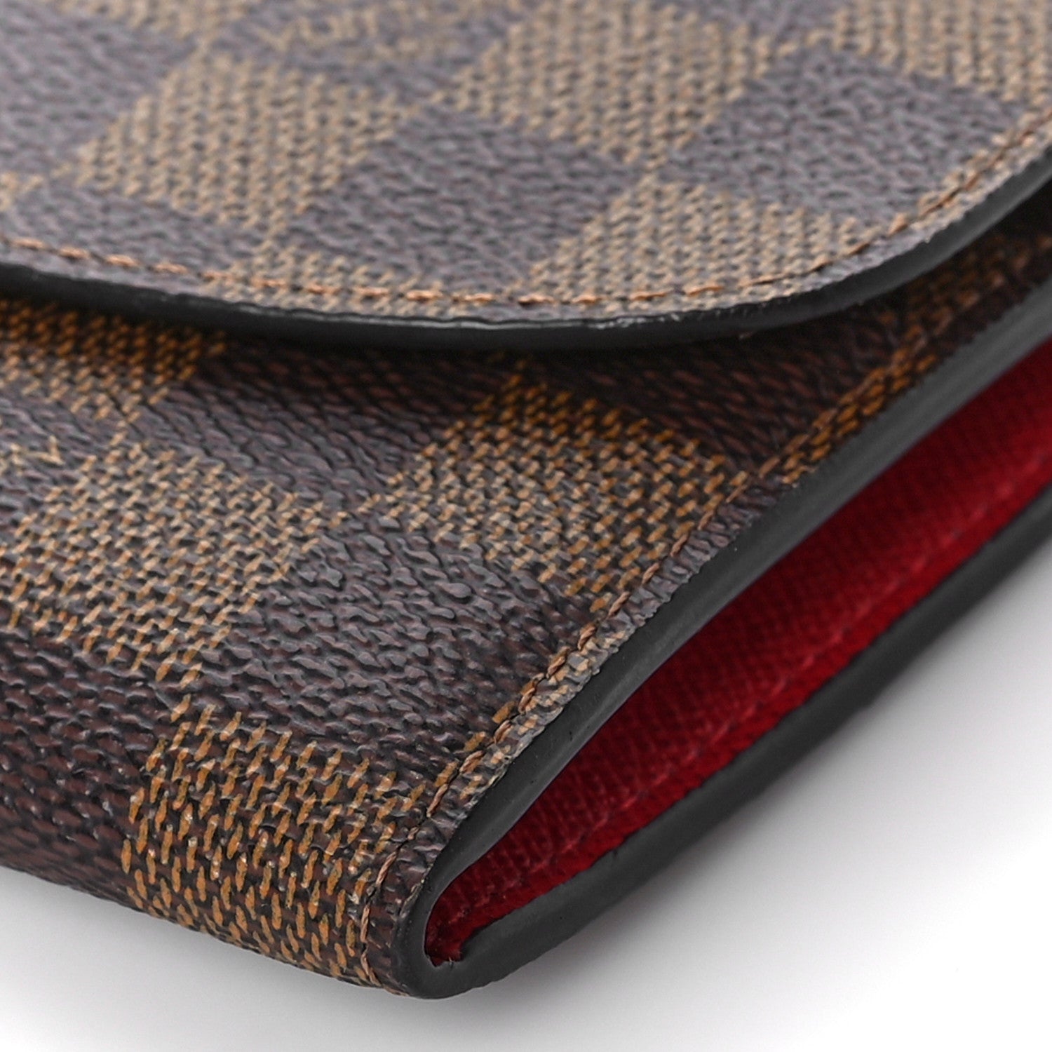 Louis Vuitton Damier Ebene Emilie Wallet Red 8 of 8