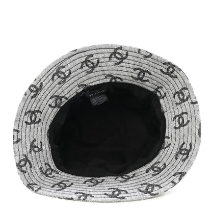 Chanel Denim CC Bucket Hat L White Black 7 of 8