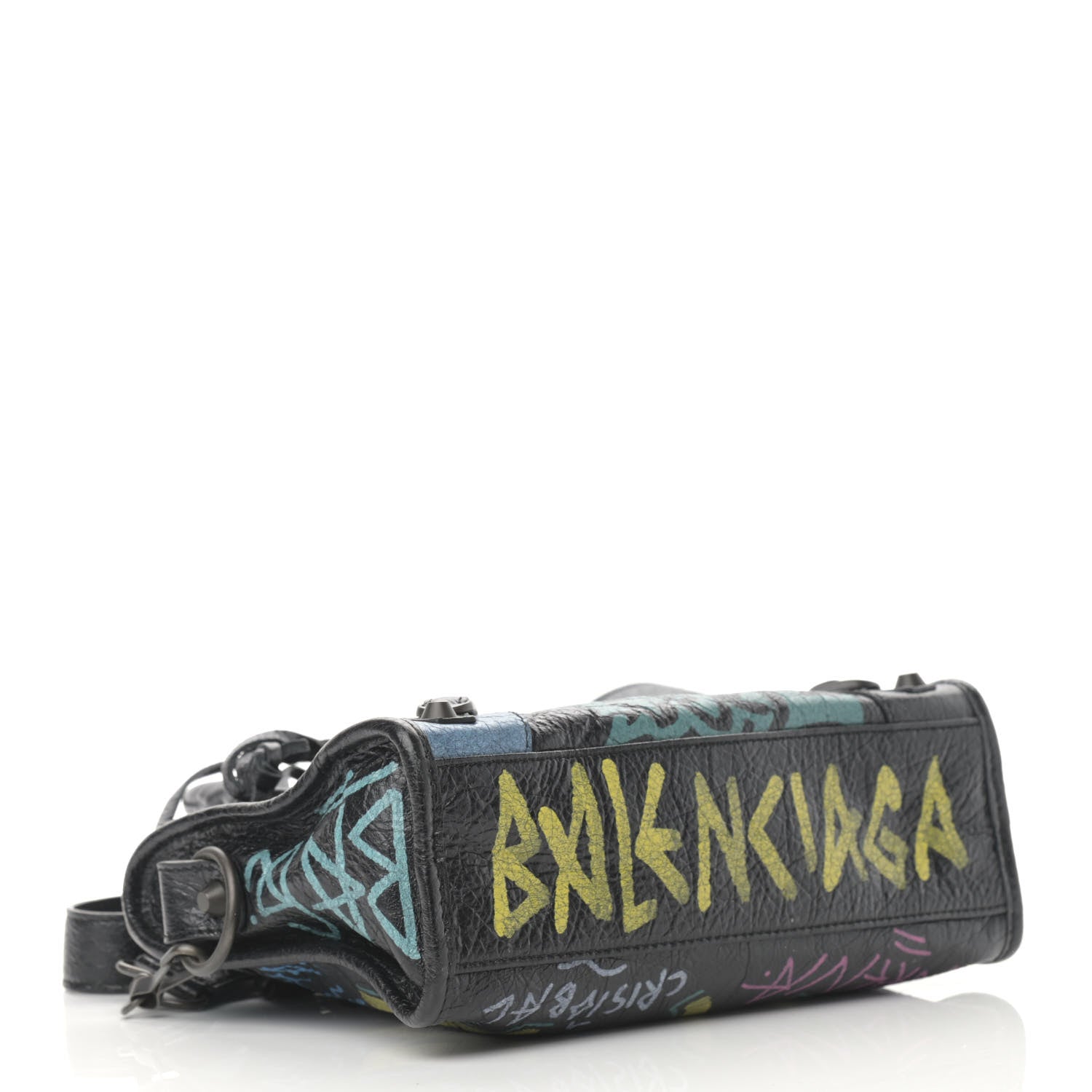Balenciaga Agneau Arena Graffiti All Over Classic Hardware Mini City Black Multicolor 4 of 11