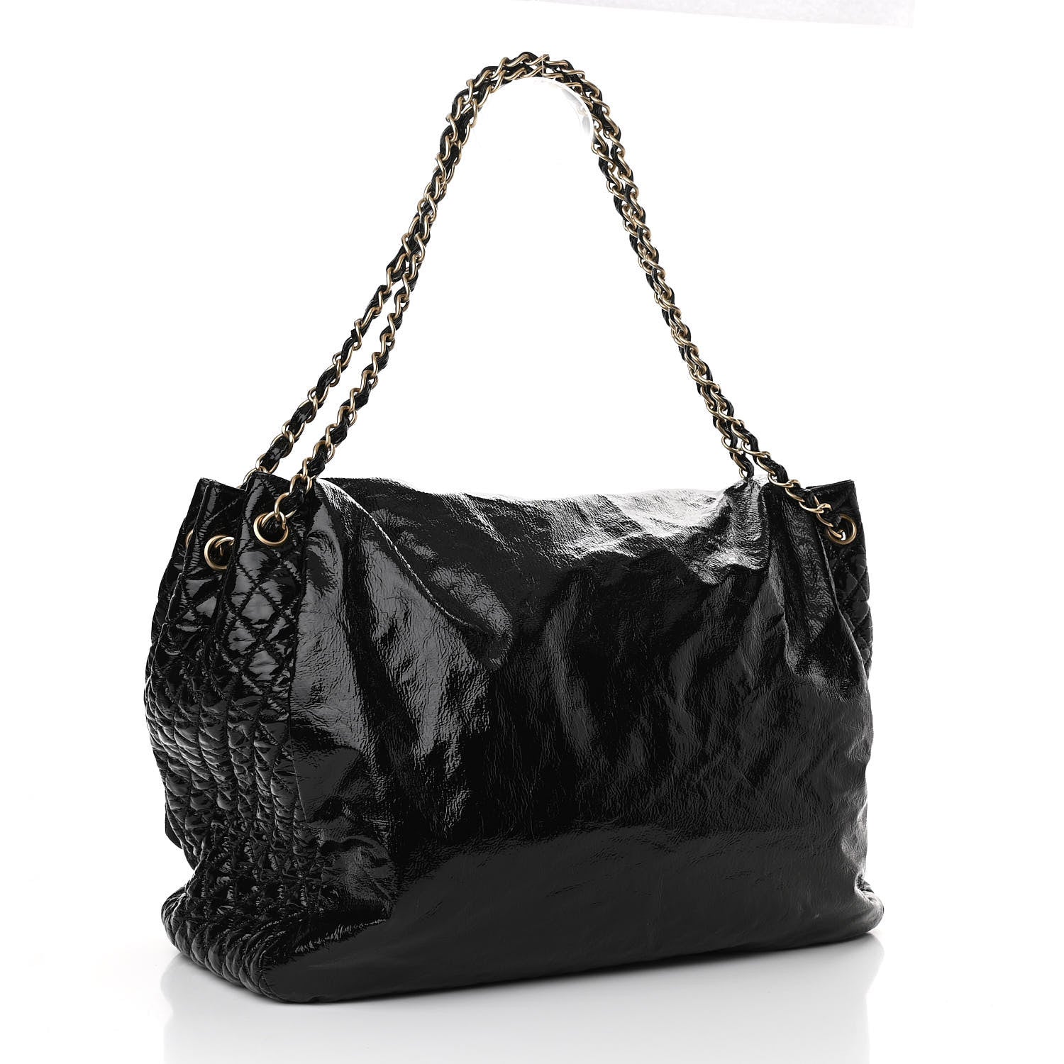 Chanel Vinyl XL Rock and Chain Flap Black 3 of 10