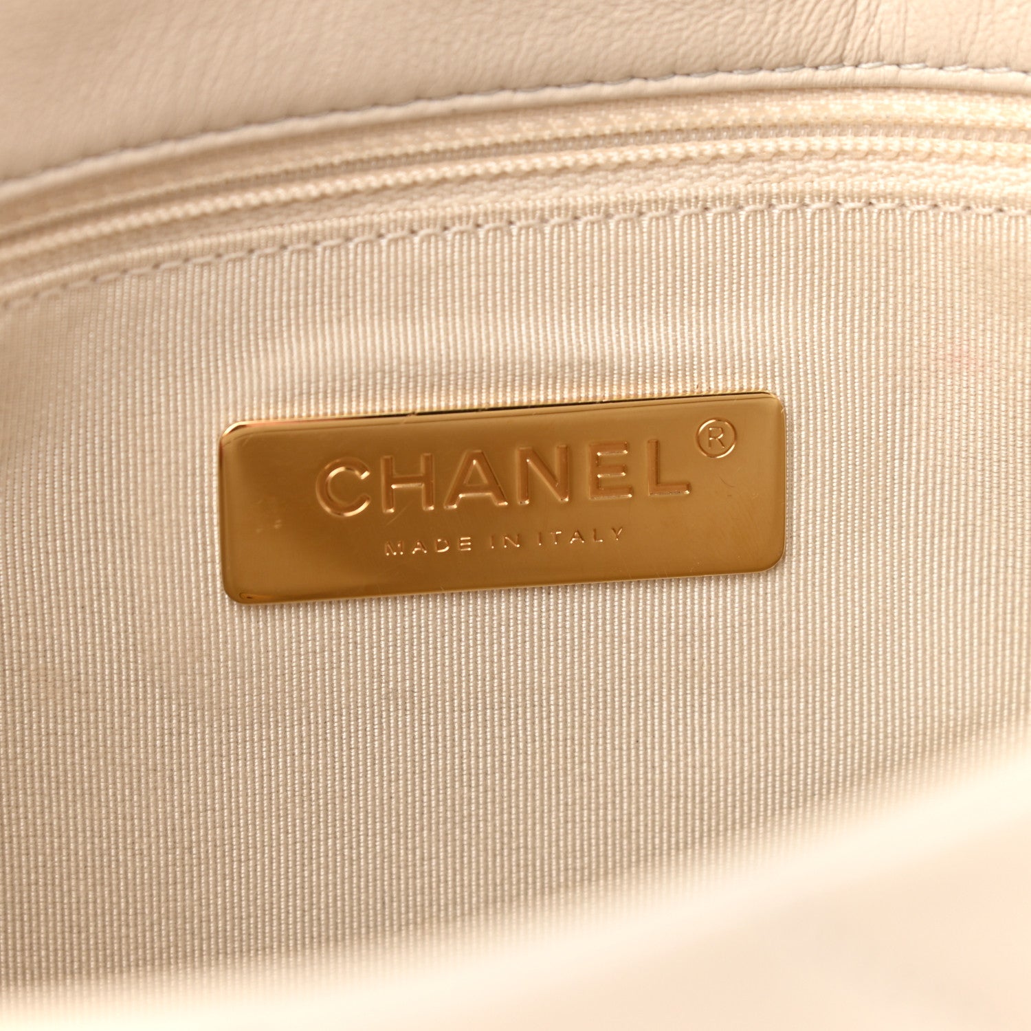 Chanel Lambskin Quilted Medium Chanel 19 Flap Light Beige 6 of 14