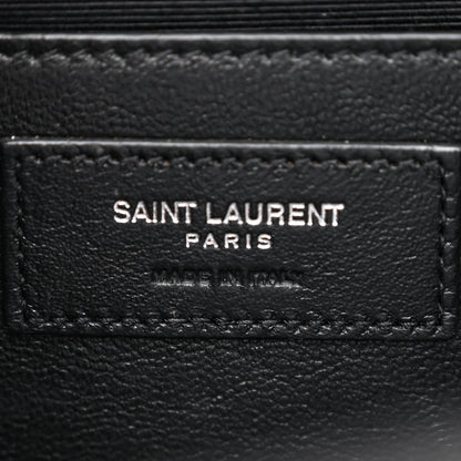 Saint Laurent Grain De Poudre Medium Classic Monogram Kate Satchel Black 6 of 12
