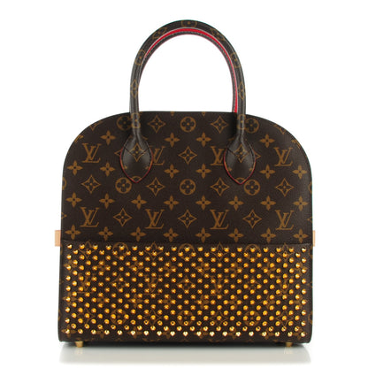 Louis Vuitton Monogram Calf Hair Spikes Iconoclasts Christian Louboutin Tote Red 1 of 7