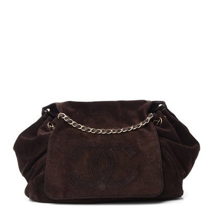 Chanel Suede Accordion Flap Brown 1 of 11