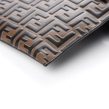 Fendi Vitello Century Bi-Color FF 1974 Embossed Messenger Maya Black 8 of 9