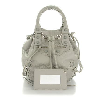 Balenciaga Matte Goatskin Rubber Covered Classic Hardware Mini Pompon Gris Glace 1 of 8