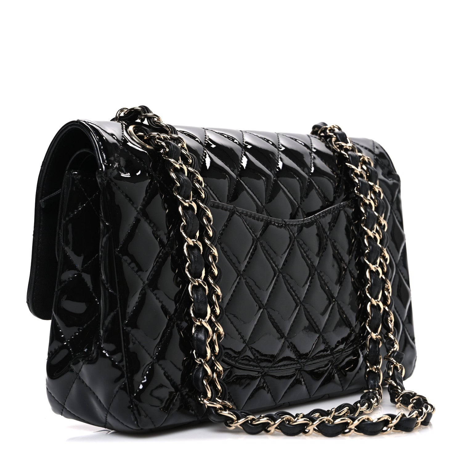Chanel Patent Quilted Medium Double Flap Black 3 of 10