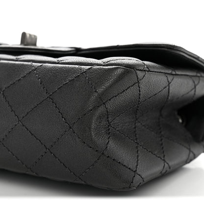 Chanel Metallic Sheepskin Quilted 2.55 Reissue Mini Flap Dark Grey 10 of 11