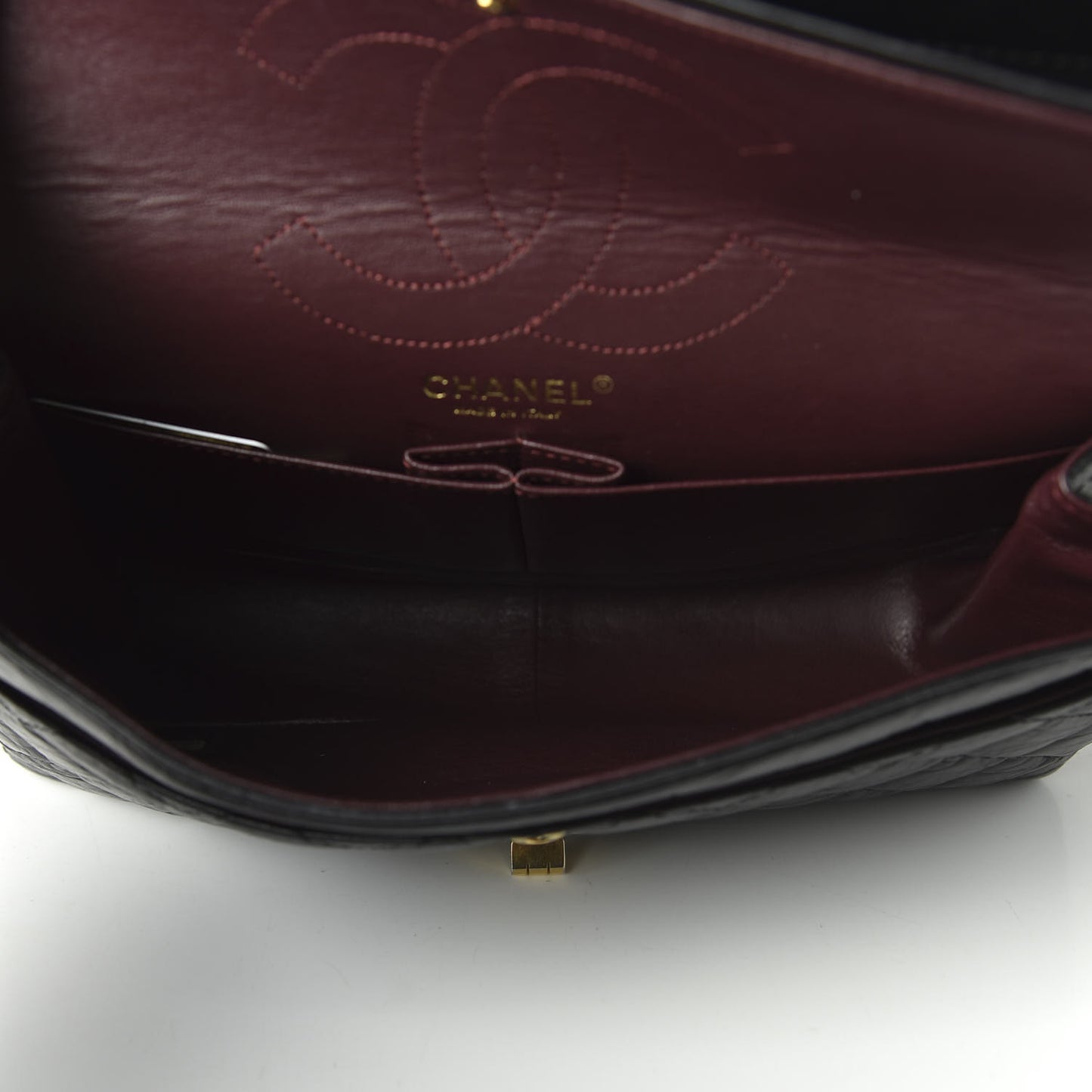 Aged Calfskin Quilted 2.55 Reissue 226 Flap Black