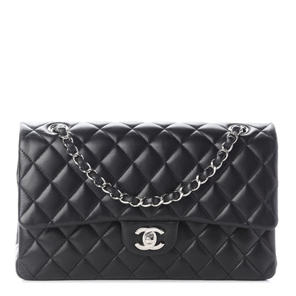 Chanel Lambskin Quilted Medium Double Flap Black 1 of 13